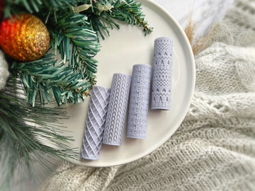 Christmas Print Texture Roller • Polymer Clay Roller